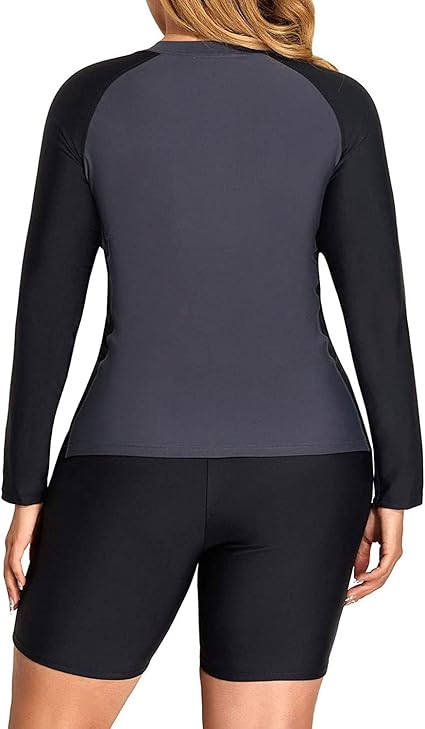 Photo 2 of LARGE Daci Plus Size Rash Guard for Women - Long Sleeve Swimsuits SHIRT ONLY