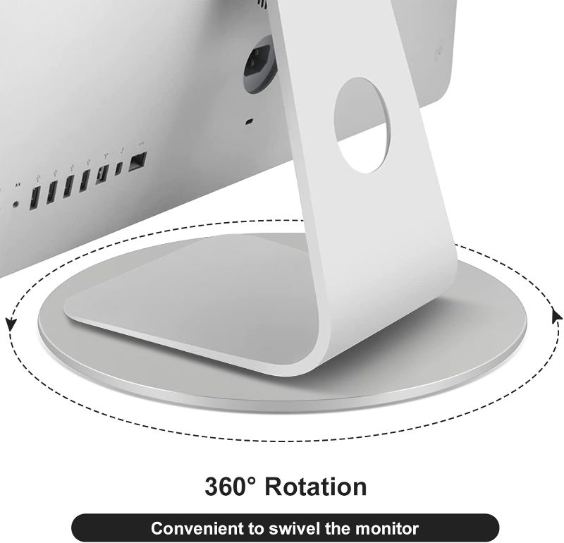 Photo 1 of 9.5' 360° Rotation Monitor Swivel Base - Computer Screen Monitor Stand Flat Panel Turntable Rotating Swivel Base for Mac Laptop Potted Plants, Arts Crafts Display Stand
