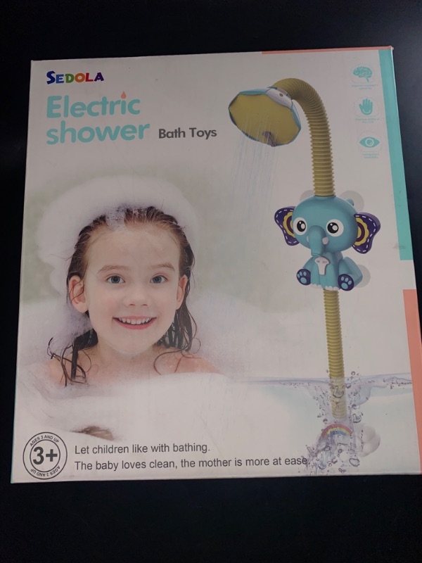 Photo 3 of Baby Bath Shower Head Baby Bath Toys Spout Rinser Elephant Water Pumps and Trunk
