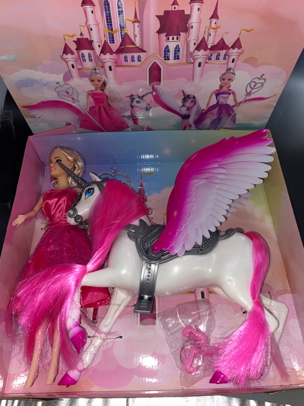 Photo 1 of BETTINA Magic Light Unicorn & Princess Doll, Unicorn Toys for Girls 3+, Unicorn Gifts for Christmas Birthday for Kids Aged 3 4 5 6 7 8