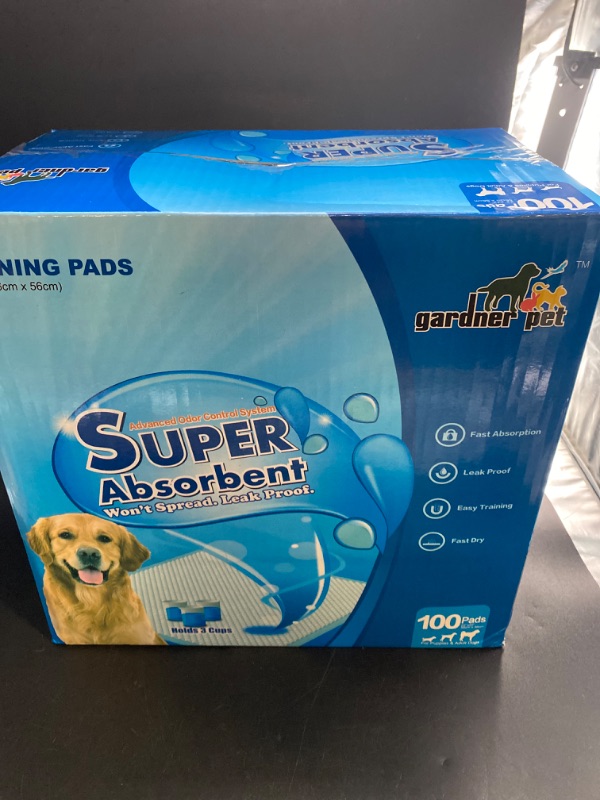 Photo 2 of GARDNER-PET Super-Absorbent 22 by 22 Inches Dog Training Pads - 100 Count of Pads
