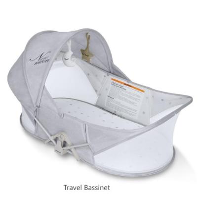 Photo 1 of Beberoad Portable Foldable Newborn Bassinet w/ Mosquito Net, Newmoon Light Gray