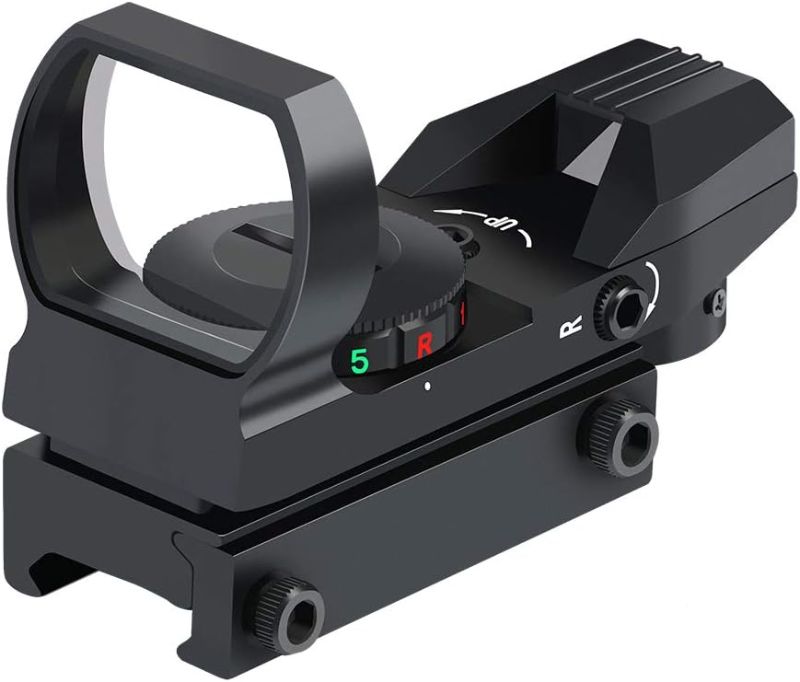 Photo 1 of Feyachi Reflex Sight - Adjustable Reticle (4 Styles) Both Red and Green in one Sight!