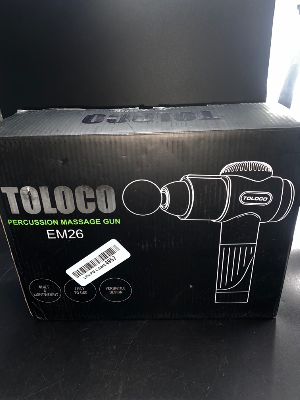 Photo 3 of TOLOCO Massage Gun, Deep Tissue Back Massage for Athletes for Pain Relief, Percussion Massager with 10 Massages Heads & Silent Brushless Motor, Black
