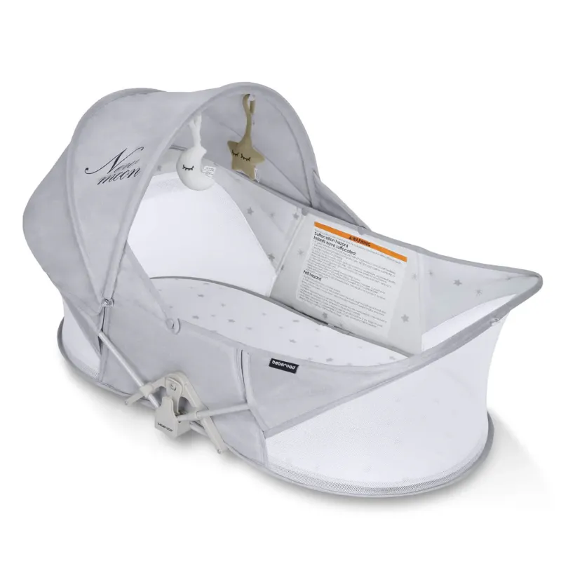 Photo 1 of ortable Baby Bassinet Travel Baby Bed, Baby Cribs Travel Pod for Outdoors Baby Lounger ,Foldable Infant Travel Bed with Mosquito Net and Sunshade Canopy, Lightweight Washable (Gray)