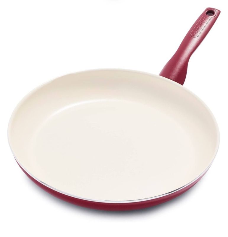 Photo 1 of GreenPan Rio Healthy Ceramic Nonstick 12" Frying Pan Skillet, PFAS-Free, Dishwasher Safe, Red STYLE MAY VARY**NEW**