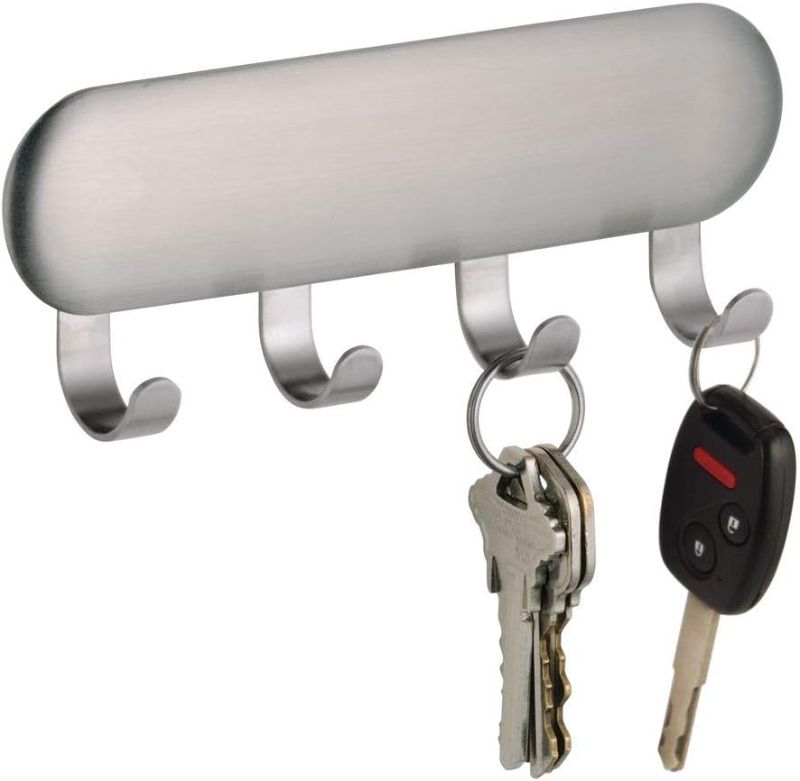 Photo 1 of Self-Adhesive Key Rack Organizer for Entryway, Kitchen - 3 Hooks for Coat Towel and Loofah DESIGN MAY VARY** NEW**