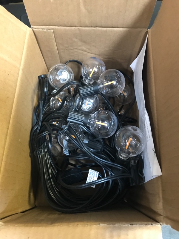 Photo 2 of 100ft  Outdoor G40 LED Globe String Lights Dimmable Waterproof Shatterproof Light Strings with 52 Bulbs Connectable Commercial Hanging Lights for Christmas Patio House Backyard Balcony Party
