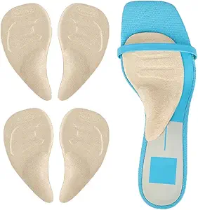 Photo 1 of 2 Pairs Arch Forefoot Pads Reduce Women's Metatarsalgia, Arch Support Relieves Foot Pain, Shoe Inserts for Women, Plantar Fasciitis, Flat Feet, Excessive Pronation(Beige