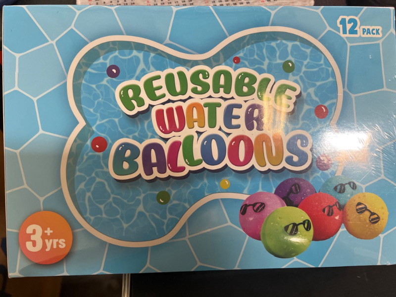 Photo 1 of 12 Pcs Reusable Water Balloons for Kids, Silicone Water Balls with Mesh Bag, Outdoor Water Toys for Boys and Girls, Pool Beach Summer Toys for Kids Ages 4-8