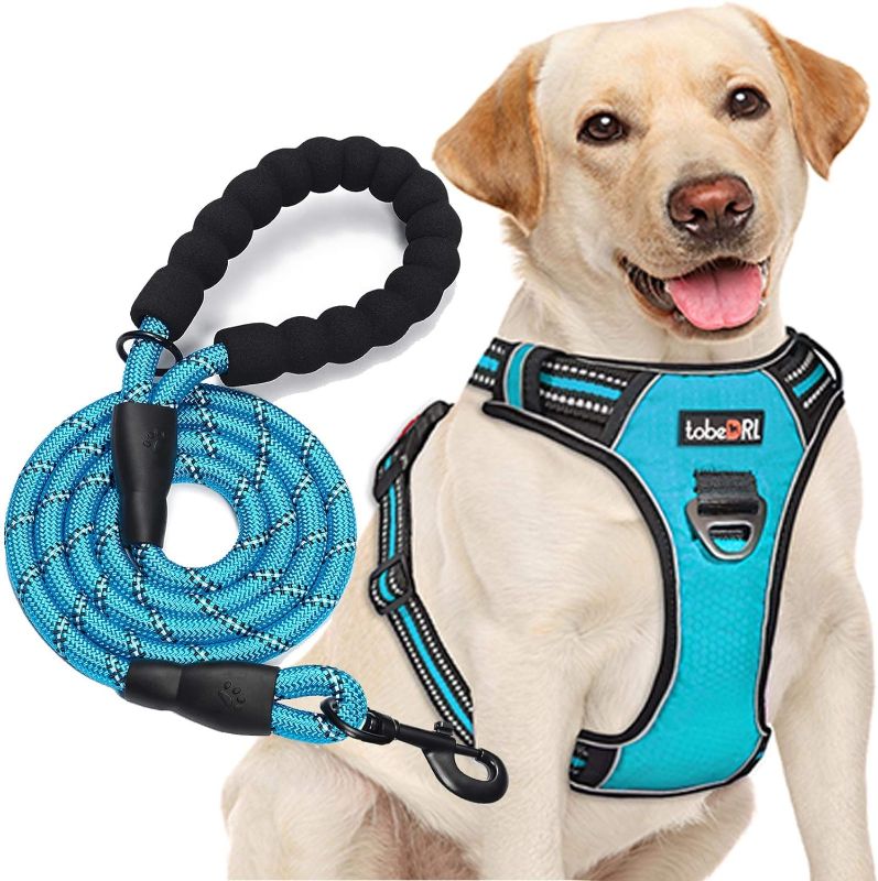 Photo 1 of 
tobeDRI No Pull Dog Harness Adjustable Reflective Oxford Easy Control Medium Large Dog Harness with A Free Heavy Duty 5ft Dog Leash