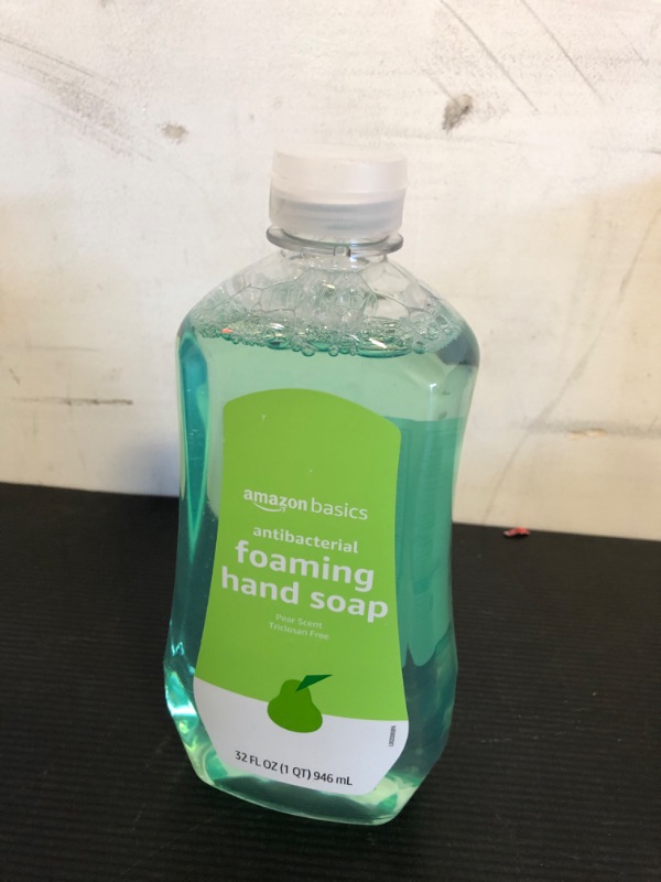 Photo 2 of Amazon Basics Foaming Soap Refill, Pear Scent, Triclosan-Free, 32 Fluid Ounces (ONLY Fits Foaming Dispensers), 1-Pack (Previously Solimo)