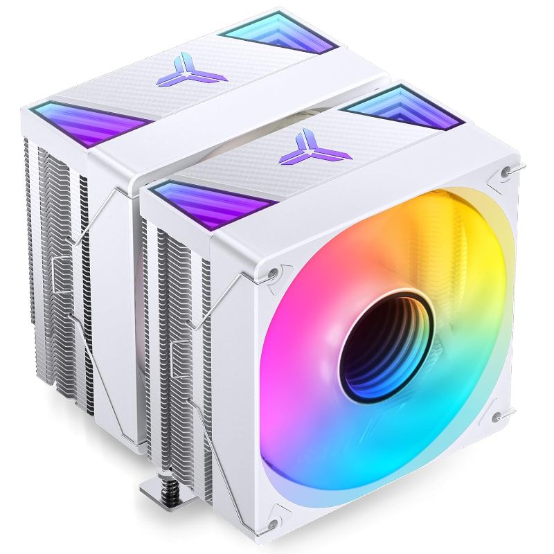 Photo 1 of Jonsbo CR3000 ARGB Dual-Tower CPU Cooler,120mm/4.7in Dual-Fan Radiator,7 Against Gravity High Heatpipe Cooling,H160mm/6.3in,Support AM5/Intel LGA 1700,Illusion Topper with ARGB, White