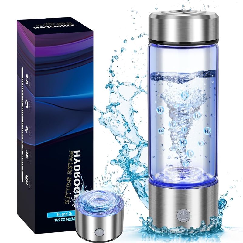 Photo 1 of 420ml Hydrogen Water Ionizer,Hydrogen Water Bottle, 2024 Portable Hydrogen Water Generator with 3-Minute Rapid Electrolysis, Suitable for Home, Office,Daily Use