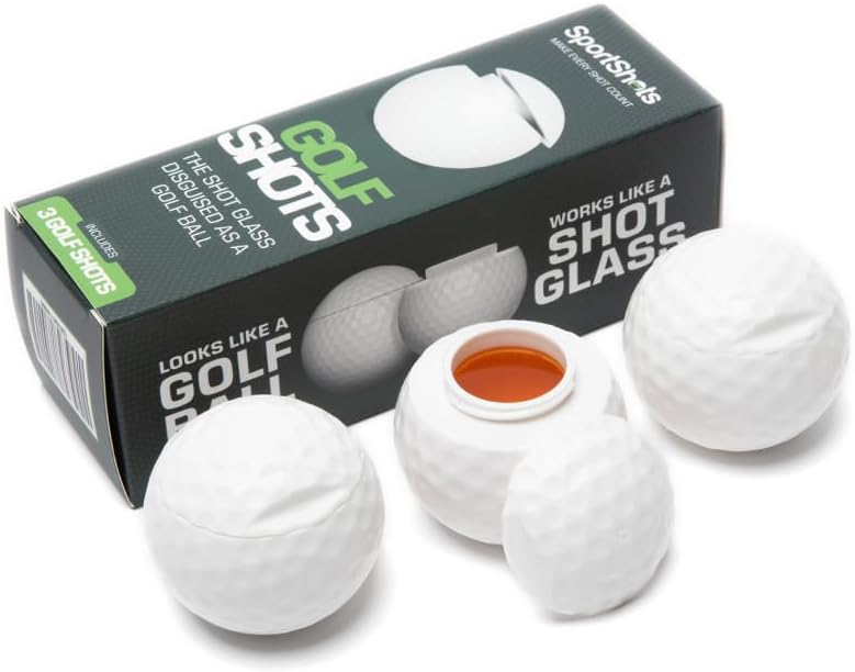 Photo 1 of Golf Shots - Golf Ball Shaped Shot Glass, White