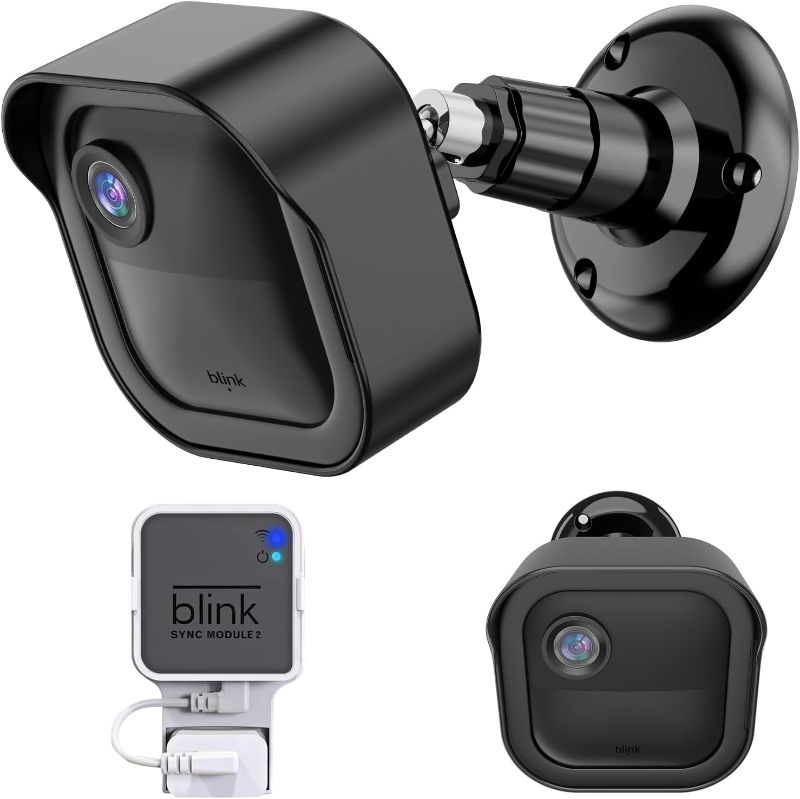 Photo 1 of All-New Blink Camera Wall Mount for Blink Outdoor(4th & 3rd Gen) Camera,Weatherproof Protective Housing and 360 Degree Adjustable Mount for Blink Camera System (Black)