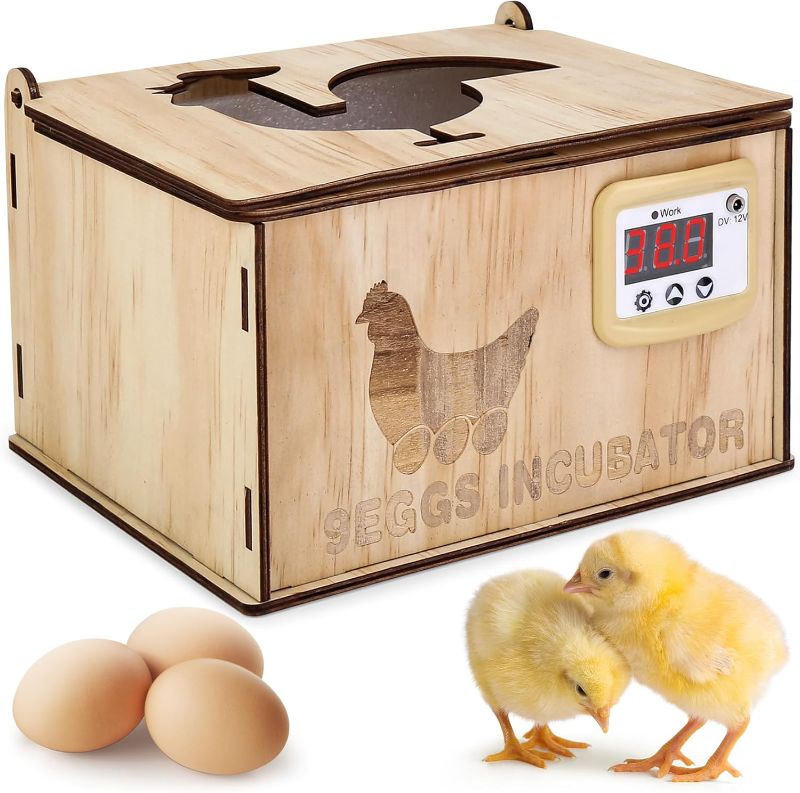 Photo 1 of Incubators for Hatching Eggs, DIY 9 Eggs Incubator with Waterbed Incubation and Adjustable Temperature, Mini Egg Hatcher for Chicken, Duck, Goose, Quail