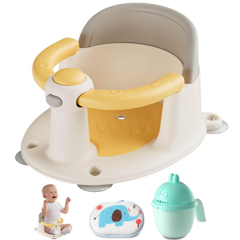 Photo 1 of Baby Bath Seat 6 Months & up, Bath Seat for Baby, Infant Bath Seat with Suction Cups, Non-Slip, Detachable,Yellow