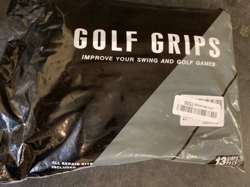 Photo 1 of CHAMPKEY Golf Grips 13 Pack | Come with Solvent,15 Tapes,Vise Clamp and Hook Blade | All Weather Control and High Feedback Golf Club Grips