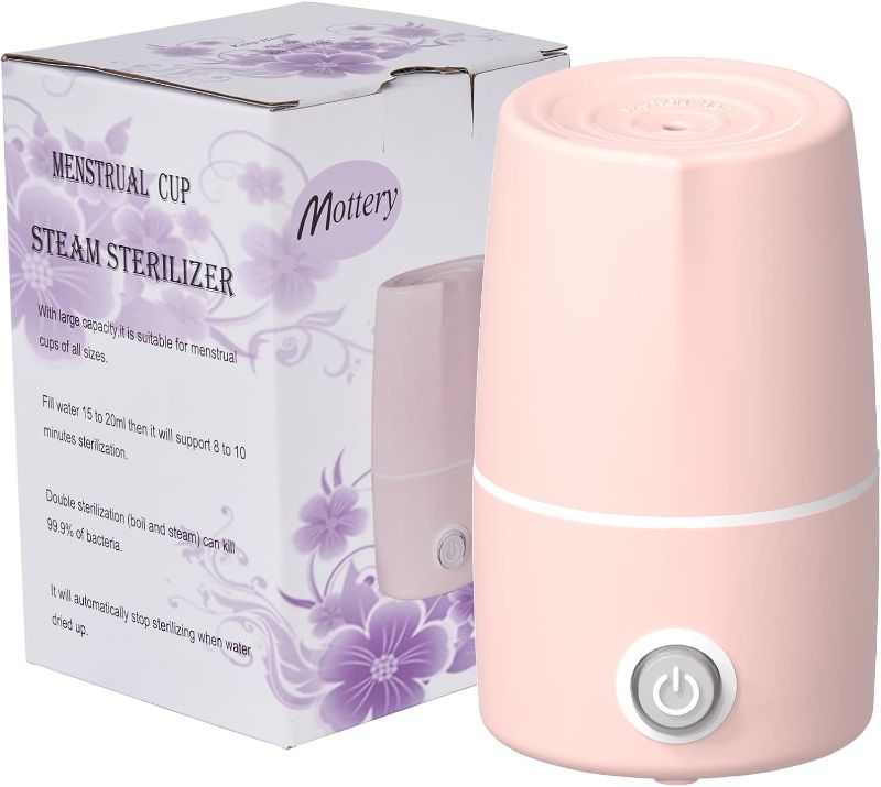 Photo 1 of Menstrual Cup Sterilizer Period Cup Steamer Cleaner Machine High Temperature Wash Your Cup 99.9% Dirty 8 Minutes - Feminine Hygiene - Leak-Free (Pink Color)