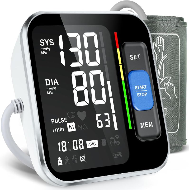 Photo 1 of Blood Pressure Monitors for Home Use Upper Arm, Accurate cuff 8.7”-15.7” Monitor with Large Backlight Display 2 Users 240 Sets Memory & HR Detection, Digital BP Machine with Carrying Case