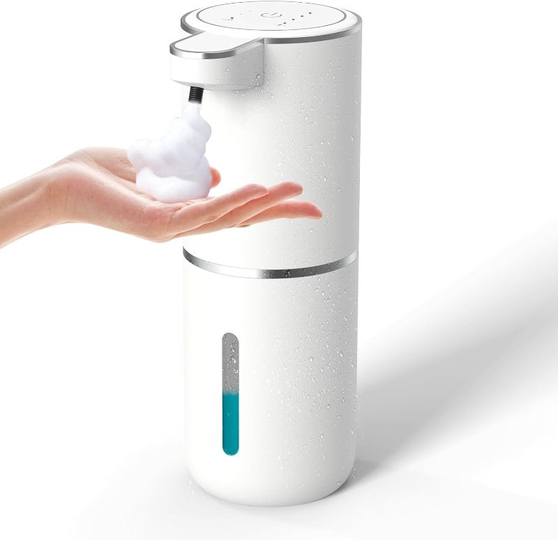 Photo 1 of Automatic Soap Dispenser – Touchless Foaming Soap Dispenser 400ml USB Rechargeable Dispenser Electric Wall Mounted 4levels Adjustable Foam Soap Dispenser Pump for Bathroom Kitchen Dish Soap