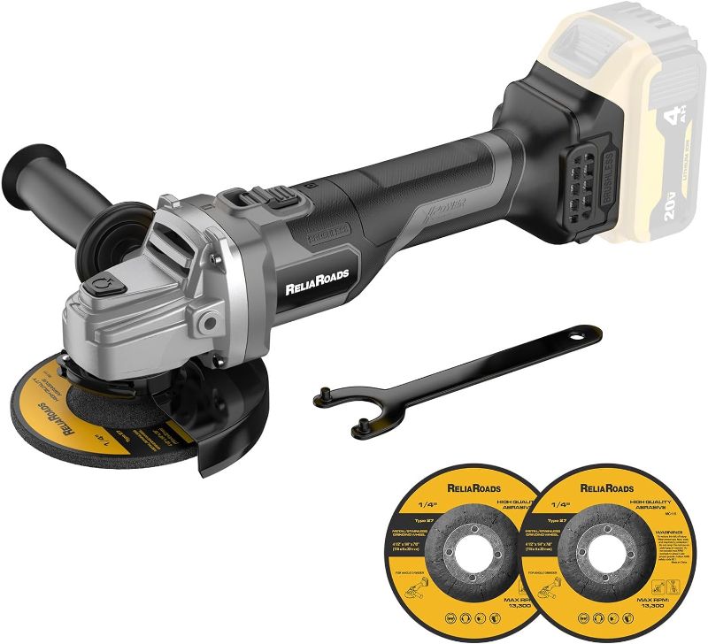 Photo 1 of 20V Brushless 4-1/2" Angle Grinder For Dewalt Battery(Battery Not Included), Cordless Angle Grinder With Metal Grinding Wheels. For Grinding, Cutting,Polishing And Carving