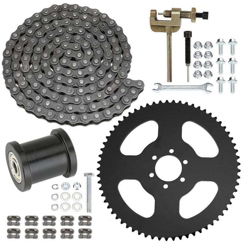 Photo 1 of #35 Chain 140 Links Mini Bike Rear Sprocket 65 Tooth for Coleman CT100U CC100X Trail 100 Baja Doodle Bug Blitz Dirt Bug Racer DB30 Predator 97cc 100cc 2.5hp Mini Bike Go Kart Powersports Parts