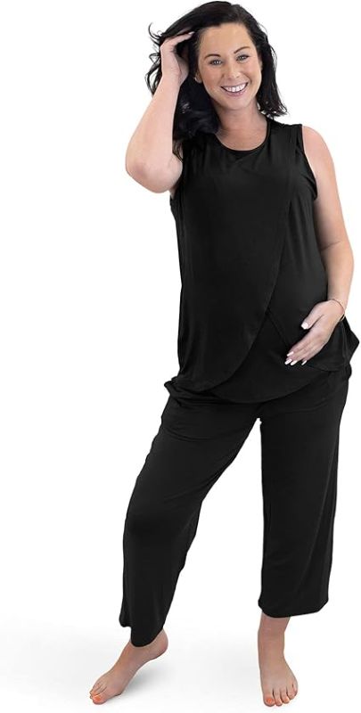 Photo 1 of (L) Kindred Bravely Tulip Hem Maternity Pajamas & Post Partum Lounge Sets For Women | Postpartum Pajamas For Hospital