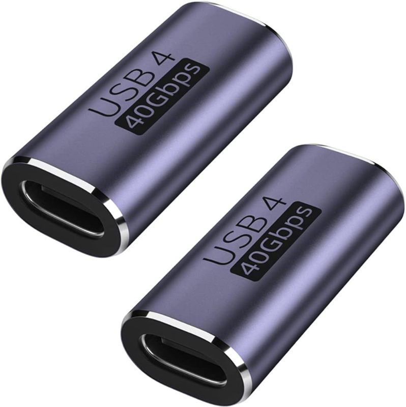 Photo 1 of Misc. Bundle - AuviPal USB C Coupler (2 Pack), USB Type C Female to Female Adapter Extender Compatible with Thunderbolt 4/3 Support up to 40Gbps Data Transfer, 100W Power Delivery and 8K@60Hz Video Pass Through; Bflaae Ring Sizer Measuring Tool Kit, 27 PC