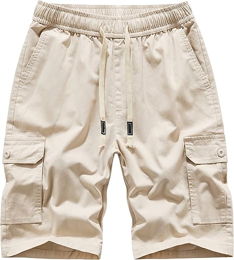 Photo 1 of XXL Women's Cargo Shorts Elastic Waist Comfy Cotton Loose Fit Shorts