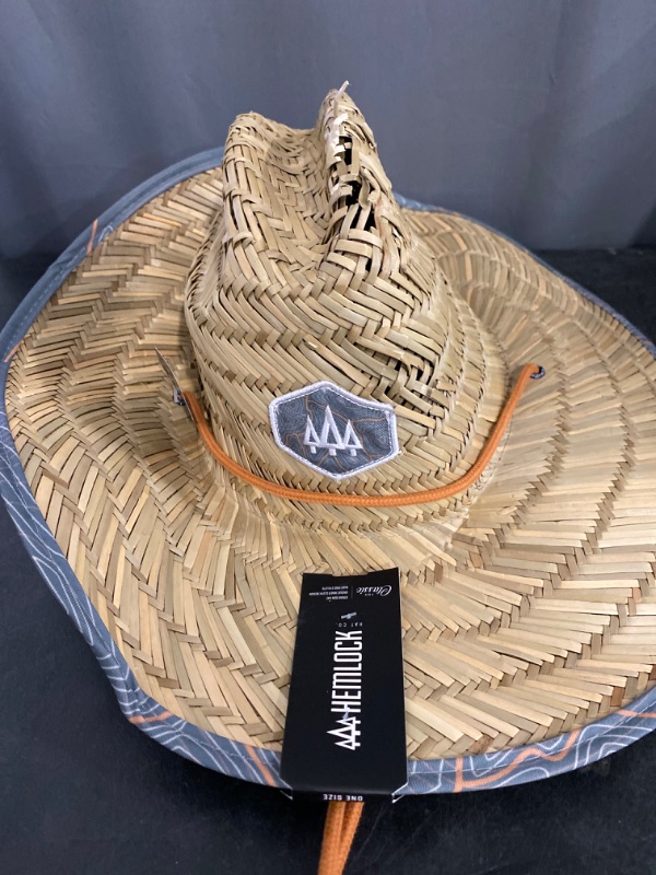 Photo 2 of Straw Hat for Men & Women | Lifeguard Hat, Beach Hat & Sun Hat | UPF 50+ Wide Brim for Sun Protection | One Size | Hemlock