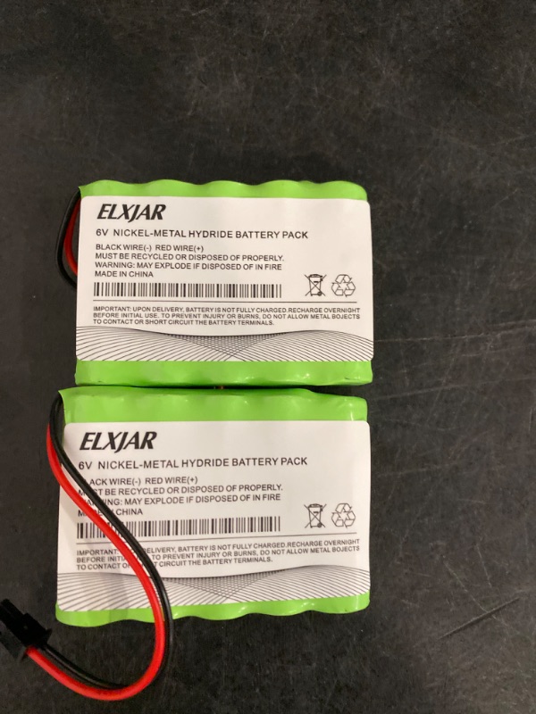 Photo 2 of (2-Pack) 6V 2500mAh AAA 600-XTI-BAT NI-MH Battery Replacement for GE Interlogix Simon XTi Wireless Control Panel, Simon XTi, XTi-5 Control Panel