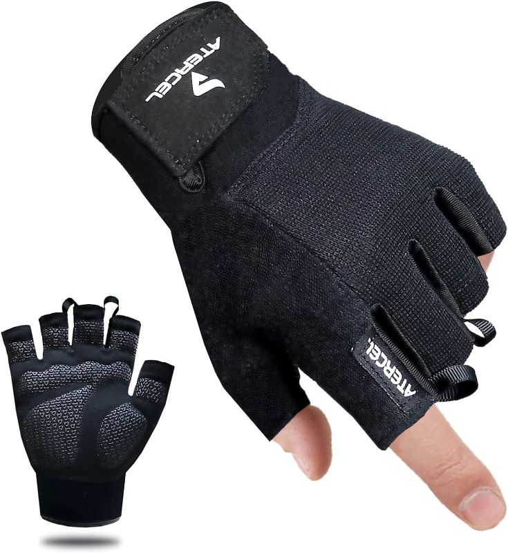 Photo 1 of ATERCEL Workout Gloves for Men and Women, Exercise Gloves for Weight Lifting, Cycling, Gym, Training, Breathable and Snug fit