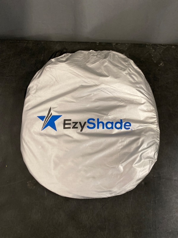 Photo 3 of EzyShade Windshield Sun Shade with Shield-X Reflective Technology. See Size-Chart with Your Vehicle. Foldable 2-Piece Car Sunshades Reflect UV Sun and Heat and Protect Your Car. Standard (Medium) Size