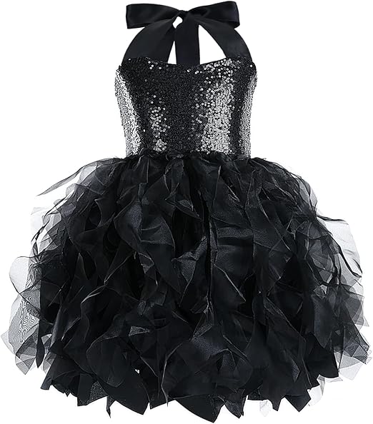 Photo 1 of 8T Tutu Dress for Girls Sparkly Sequin Tulle Princess Birthday Party Prom Outfit Toddler Girls Sneaker Ball Gown Dresses