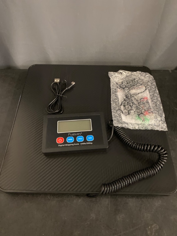 Photo 2 of Fuzion Digital Shipping Scale, 10g High Accuracy! 440lbs Postal Scale, Hold/Tare Function, Manual/Auto Off LCD Display, Lightweight Scale for Packages/Luggage/Home, Battery & AC Adapter Included