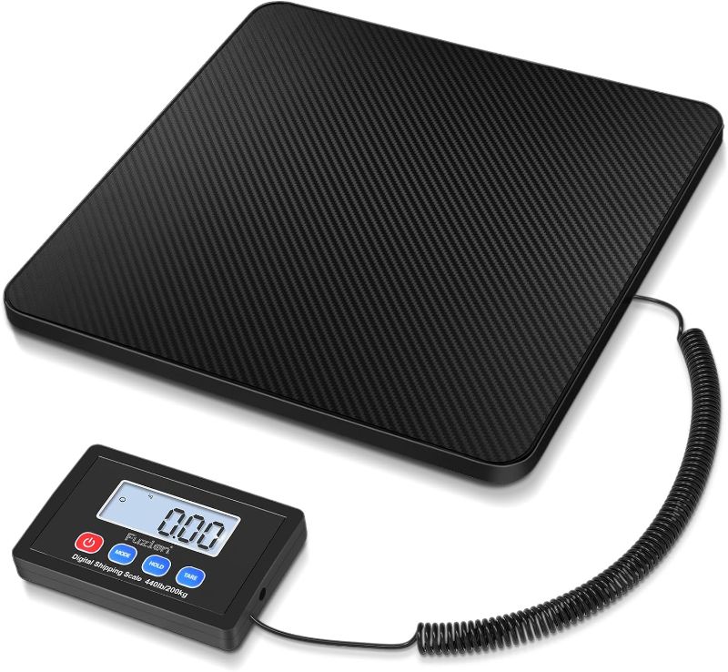 Photo 1 of Fuzion Digital Shipping Scale, 10g High Accuracy! 440lbs Postal Scale, Hold/Tare Function, Manual/Auto Off LCD Display, Lightweight Scale for Packages/Luggage/Home, Battery & AC Adapter Included