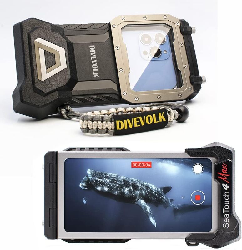 Photo 1 of DIVEVOLK Underwater Touchscreen housing compatiable for iPhone 12/12 Pro/12 Pro Max/13/13 Pro/13 Pro Max/14/14 Pro/14 Pro Max/15/15 Pro