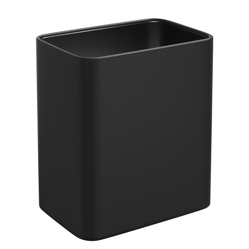 Photo 1 of Cesun Small Bathroom Trash Can 2.1 Gallon Wastebasket, Modern Metal Garbage Can Office Waste Basket, Matte Black Stainless Steel Trash Bin for Bedroom, Home Office, Toilet, rv, Near Desk, Under Sink