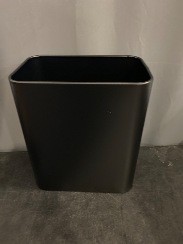 Photo 2 of Cesun Small Bathroom Trash Can 2.1 Gallon Wastebasket, Modern Metal Garbage Can Office Waste Basket, Matte Black Stainless Steel Trash Bin for Bedroom, Home Office, Toilet, rv, Near Desk, Under Sink