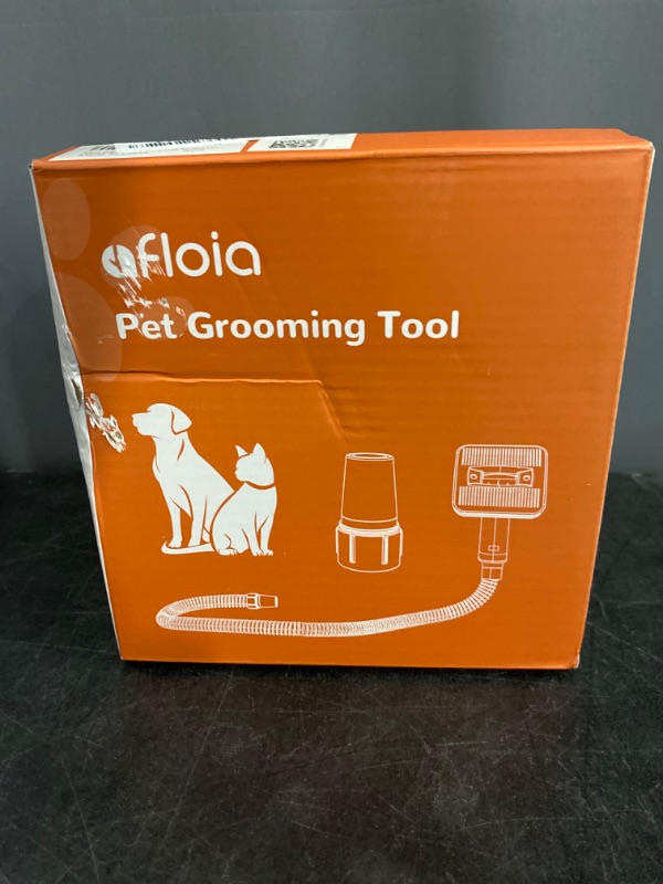 Photo 3 of Afloia Innovative Pet Grooming Kit: Dog Brush Vacuum Attachment, Cat Brush with 1-1.5" Hoses Diameter Universal Adapter, Compatible with Most Round Vacuum Cleaners like Bissell, Eureka etc., Orange