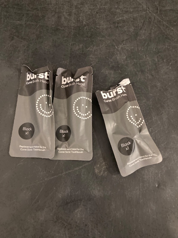 Photo 2 of BURST Toothbrush Heads - Electric Toothbrush Replacement Heads for BURST Curve Sonic Toothbrushes - (Black)