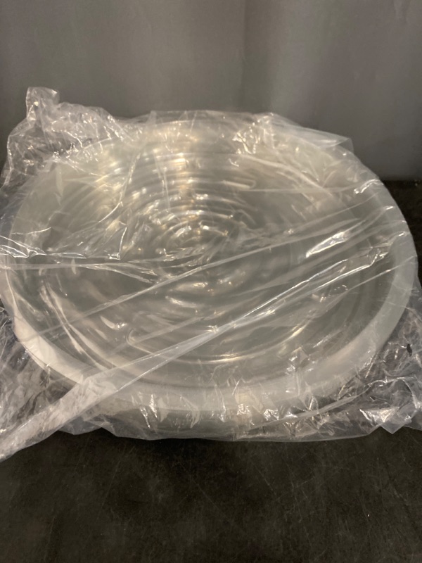 Photo 2 of Curtis Wagner Round Clear Vinyl 14" Plant Saucer - 25 Pack