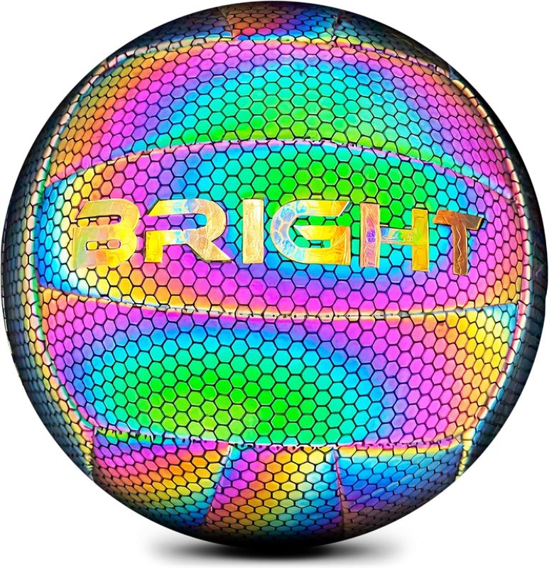 Photo 1 of BRIGHT™ Luminous Volleyball - Reflective Holographic Volleyball for Outdoor and Indoor Use - Ideal for Young and Old - Unisex - Official Size 5