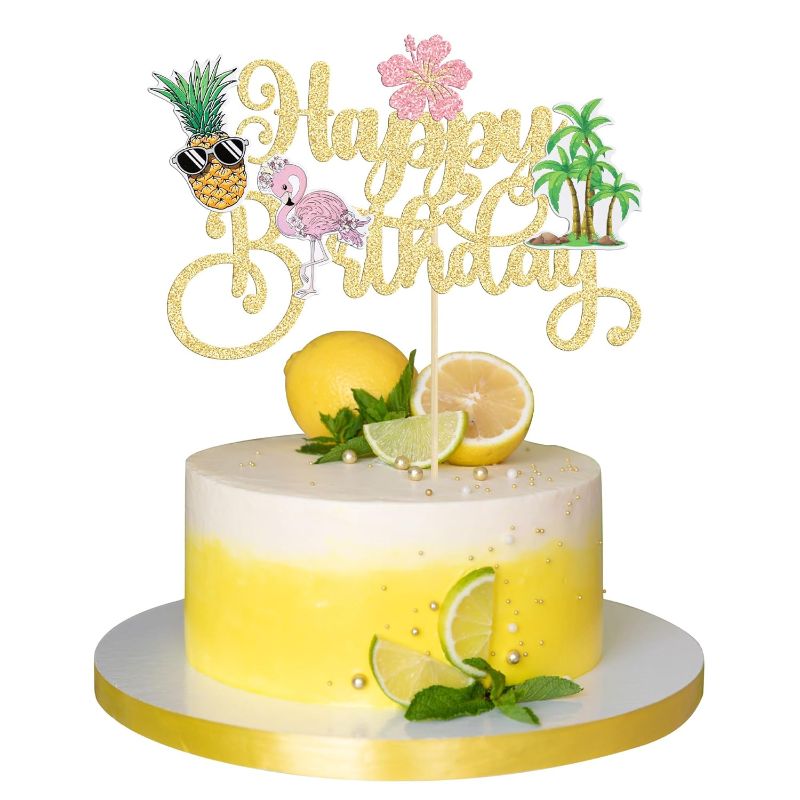 Photo 1 of 1Pcs Happy Birthday Cake Topper Tropical Hawaiian Luau Cake Pick Glitter Flamingo Flower Plam Leave Pineapple Cake Decoration for Summer Baby Shower Birthday Party Supplies
&&
Men Women 24k Real Gold Plated Figaro Chain Stainless Steel Necklace, Wide 3mm 