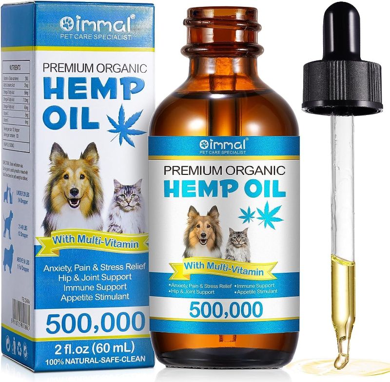 Photo 1 of Oil for Dogs 60ML,Organic Pet Oil for Pain,Skin,Arthritis Pain,Pain Relief,Calming,Omega 3,6,9 for Dog Emotions, Dog Barking & Dog Joints,Supports & Maintains Healthy Joints (1 Pack, Blue)