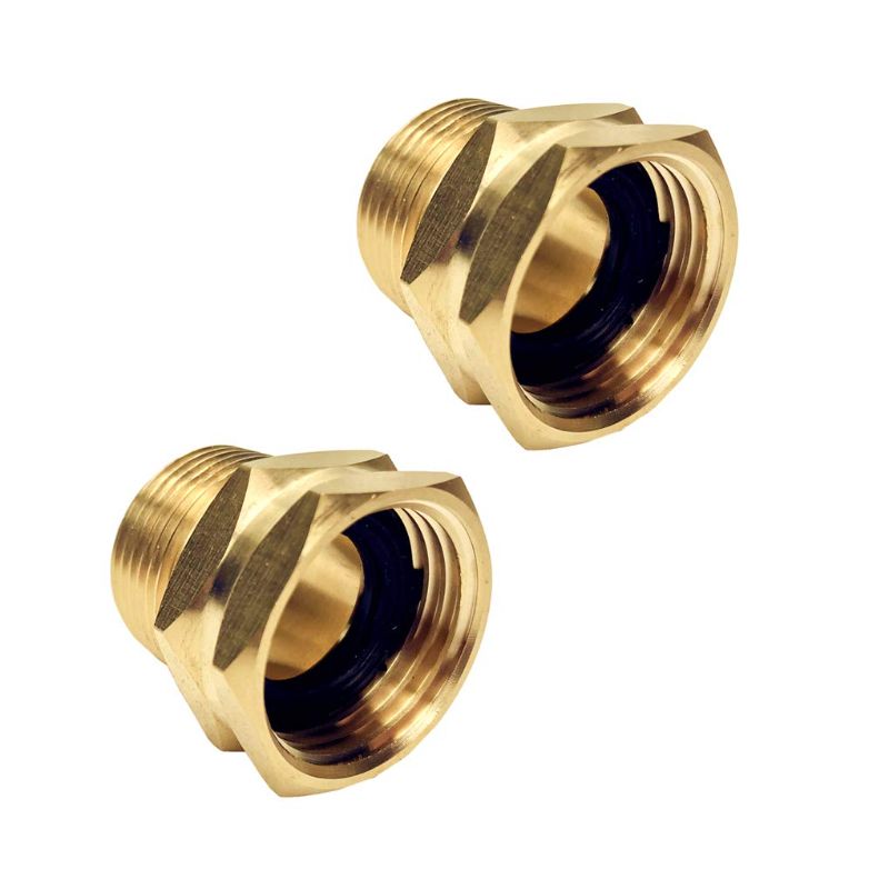Photo 1 of 3/4” GHT Female x 3/4” NPT Male Connector, GHT to NPT Adapter Brass Fitting, Garden Hose Adapter, Industrial Metal Brass Garden Hose to Pipe Fittings Connect (2 Pack)
&&
12pcs Extra-Large 4inch Steel Safety Pins - Blankets, Skirts, Kilts, Crafts (4inch, 4