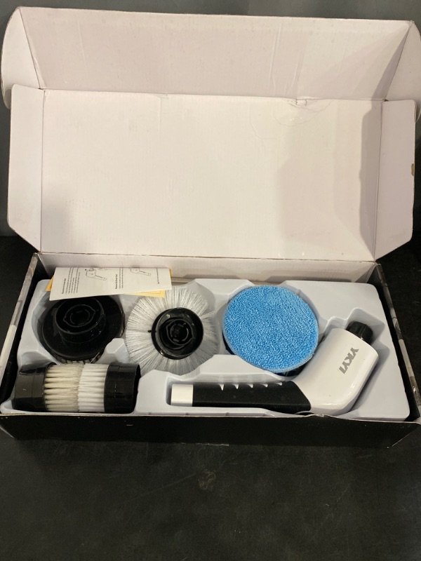 Photo 1 of YKYI Electric Spin Scrubber,Cordless Cleaning Brush,Shower Cleaning Brush with 8 Replaceable Brush Heads, Power Scrubber 3 Adjustable Speeds,Adjustable & Detachable Long Handle,Voice Broadcast