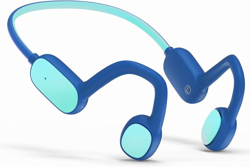 Photo 1 of Kids Headphones, Bluetooth 5.2 Air Conduction Open Ear Headphones, 85dB Volume Limiting, Stereo Sound with Mic, IPX5 Waterproof, 20H Playtime, Perfect for School and Outdoor Activities-Blue